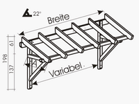 Holzvordach Frankenwald 22� Dachneigung