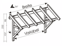 Holzvordach Frankenwald 34� Dachneigung