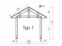 Holzvordach Odenwald Typ1