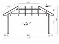 Holzvordach Odenwald Typ4