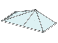 Aluminiumvordach - Modell Leipzig 1